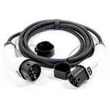 PEVC7KW5B prenosni EV polnilni kabel, 7.4kW, 32A, TYPE 2, 5m, za električna / hibridna vozila, Plug&Play, +torba, črno bel - - Bonajo