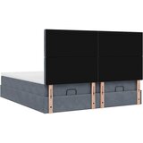  Okvir kreveta s madracima tamnosivi 160x200cm baršunasti | shoptok.hr