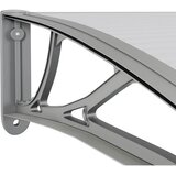 Nadstrešnica za vrata siva 300 x 100 cm polikarbonatna | shoptok.hr