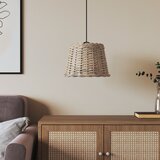 vidaXL Sjenilo za stropnu svjetiljku smeđe Ø 30 x 20 cm od pruća Cijene