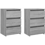 Furnova Nočna omarica 2 kosa siva sonoma 40x35x62,5 cm konstruiran les, (21927589) | Shoptok.si