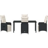  5-dijelni set za objedovanje s jastucima crni poli ratan | shoptok.hr