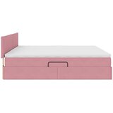  Krevet s od storage s madracem Ružičasta 200 x 200 cm Baršun | shoptok.hr