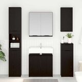  Komplet pohištva za kopalnico s predalom 4 pcs Črna Orehovina, (5000092798) | Shoptok.si