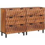  Kreveta 2 pcs Fin&amp;scaron; acacije smeđa 60 x 33 x 75 cm Slike