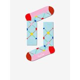 Happy Socks Pink-Blue Patterned Socks Argyle Dot - Women | shoptok.hr