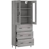  Visoka komoda siva sonome 69,5x34x180 cm od konstruiranog drva | shoptok.hr