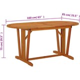  Vrtni stol 160 x 85 x 75 cm od masivnog drva eukaliptusa | shoptok.hr