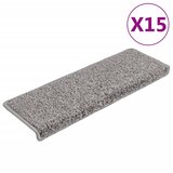  Prostirke za stepenice 15 kom 65x21x4 cm sive s pravokutnim rubom | shoptok.hr