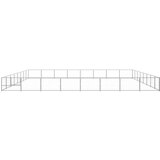 vidaXL Pasji boks srebrn 64 m² jeklo | Shoptok.si