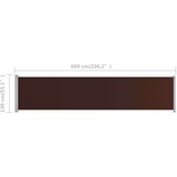  Zložljiva stranska tenda za teraso 140x600 cm rjava, (20609818) | Shoptok.si