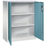 C+P Nizka omara za dokumentacijo ACURADO, 3 predelki za fascikle, VxŠxG 1200 x 930 x 400 mm, svetlo siva / vodno modra | Shoptok.si