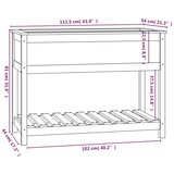  Sadilica s policom 111,5x54x81 cm od masivne borovine | shoptok.hr