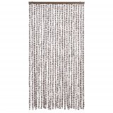  Zastor protiv insekata smeđe-sivi i bijeli 100 x 220 cm šenil | Eponuda.ba