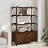 The living store knjižna omara 3-nadstropna rjavi hrast 70x30x109,5 cm inž. les - knjižna omara, (21502979) | Shoptok.si