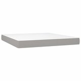  Krevet box spring s madracem LED svjetlosivi 160x200 cm tkanina | shoptok.hr