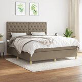 The Living Store Box spring postelja z vzmetnico taupe 160x200 cm blago - Box Spring Postelja, (21512169) Cene