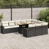 vidaXL 11-dijelni set vrtnih sofa od poliratana s jastucima crni | shoptok.hr