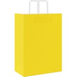  Papirnate vrećice 250 kom s ručkama žute 32x17x44 cm | shoptok.hr