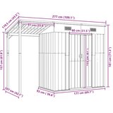  Vrtna kućica s produženim krovom antracit 277x107x181cm čelik | shoptok.hr