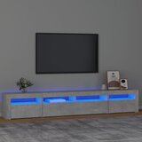 Maison Chic TV omarica - TV stojalo - Televizijska omarica z LED lučkami betonsko siva 240x35x40 cm, (21699156) | Shoptok.si