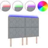  Vzglavje z LED lučmi z vzglavjem Svetlo siva 144 cm blago, (5000142561) | Shoptok.si