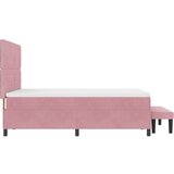 Box Postelja z vzmetnico z vzmetnico Roza 160 x 200 cm Žamet, (5000126976) | Shoptok.si