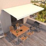 vidaXL avtomatsko zložljiva tenda 600x350 cm krem | Shoptok.si