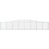  Obokana gabionska košara 2 kosa 400x30x60/80cm pocinkano železo, (20757695) | Shoptok.si
