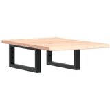  Zidna polica za umivaonik od čelika i masivne hrastovine Smeđa 40 x 60 x 2 cm | Shoptok.si