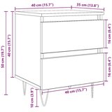  Nočna omarica sonoma hrast 40x35x50 cm inženirski les, (20808938) | Shoptok.si