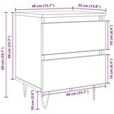  Noćni ormarić boja hrasta sonome 40x35x50 cm konstruirano drvo | shoptok.hr