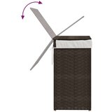 vidaXL Košara za perilo s pokrovom temno rjava 46x33x60 cm poli ratan | Shoptok.si