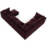 Makamii Bordo rdeča kotna sedežna garnitura (levi kot/v obliki črke "U") Manao – | Shoptok.si