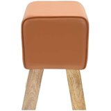  Klupa 40 x 30 x 45 cm Prava koža Smeđa | shoptok.hr