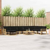  Set vanjskih sofa 9 pcs Bijela i crna 79 x 79 x 37 cm | shoptok.hr