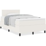  Krevet s box springom s krem madracem 120x200 cm Baršunasta tkanina | shoptok.hr