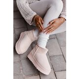 Boto FR1 Women's Snow Boots On Platform Insulated With Fur Light Beige Xamella | Shoptok.si