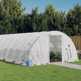 vidaXL Rastlinjak z jeklenim okvirjem bel 32 m² 8x4x2 m Cene
