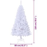  Umjetno božićno drvce s gustim granama bijelo 150 cm PVC | shoptok.hr
