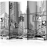 Artgeist PARAVAN 225/172/3 cm črna, bela Slike
