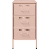 vidaXL Nočna omarica 2 kosa roza 36x39x68 cm hladno valjano jeklo | Shoptok.si