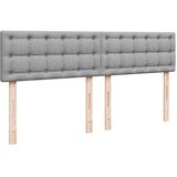 vidaXL Okvir kreveta s madracima svijetlosivi 200x200cm od tkanine | shoptok.hr