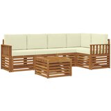  Set vanjskih sofa 6 kom. Prirodna i krem Poliester | shoptok.hr