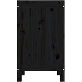  Kutija za rublje crna 44 x 44 x 76 cm od masivne borovine | shoptok.hr