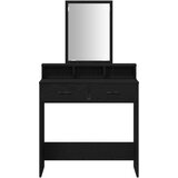  Toaletna stolica Crni hrast MDF i staklo 79 x 41 x 140 cm | shoptok.hr