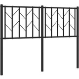 vidaXL Kovinsko posteljno vzglavje črno 120 cm | Shoptok.si