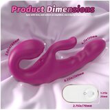 Sex HD Co-op Bliss - strap-on vibrator s klitoralnim nastavkom (ljubičasti) Cijene