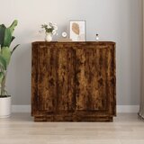  Komoda boja dimljenog hrasta 80 x 34 x 75 cm konstruirano drvo | shoptok.hr