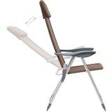  Zložljivi stoli za kampiranje 2 kosa rjave barve aluminij, (20816993) | Shoptok.si